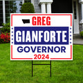 a political sign in front of a house