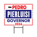 a sign that says pedro pieriusi government