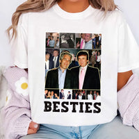 Besties Trump Epstein Short Sleeve T-Shirt