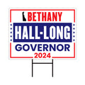 a political sign with the name of a political candidate
