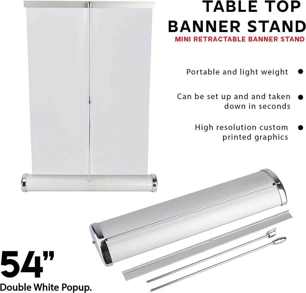 Table Top Banner Stand 11.5"x17.5" Roll up Banner Stand