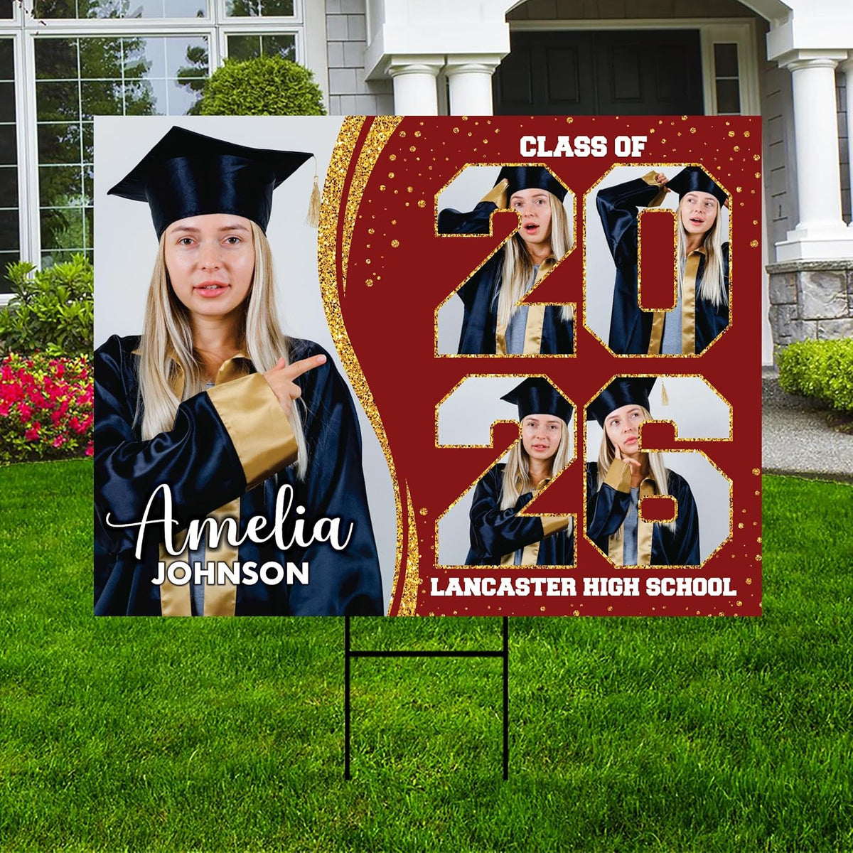 Personalized Graduation Yard Sign 2026 with Photo, 2026 Senior Grad Si ...