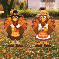 Thanksgiving Turkey Yard Signs with Metal Stakes, Pumpkin Harvest Lawn Decorations, Happy Thanksgiving Outdoor Garden Patio Fall Décor