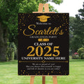 Custom Congrats Graduation Welcome Sign, Personalized Class of 2025 Graduate High School Senior Foamcore Sign, Custom Color Grad Party Sign