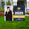 Personalized Graduation Yard Sign 2025 with Photo - Grad Sign, Class of 2025, Custom Name Graduation 2025 Yard Sign with Metal H-Stake