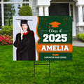 Personalized Graduation Yard Sign 2025 with Photo - Grad Sign, Class of 2025, Custom Name Graduation 2025 Yard Sign with Metal H-Stake
