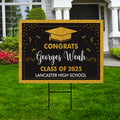 Personalized Graduation Yard Sign 2025 - Coroplast Grad Sign, Class of 2025 Sign, Custom Graduation 2025 Yard Sign with Metal H-Stake