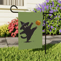 Subtle Anti-Trump Autumn Pumpkin Protest Garden Flag, Funny Black Cat Witchy Resist Fascism Yard Flag, Subtle Harvest Fall Outdoor Flag