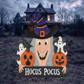 Hocus Pocus Witch Yard Sign, Halloween Ghost and Pumpkin Garden Stake, Outdoor Lawn Decor for Spooky Party, Trick or Treat Display