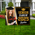 Personalized Graduation Yard Sign 2025 with Photo, 2025 Senior Grad Sign, Class of 2025, Custom Graduation 2025 Yard Sign with Metal H-Stake
