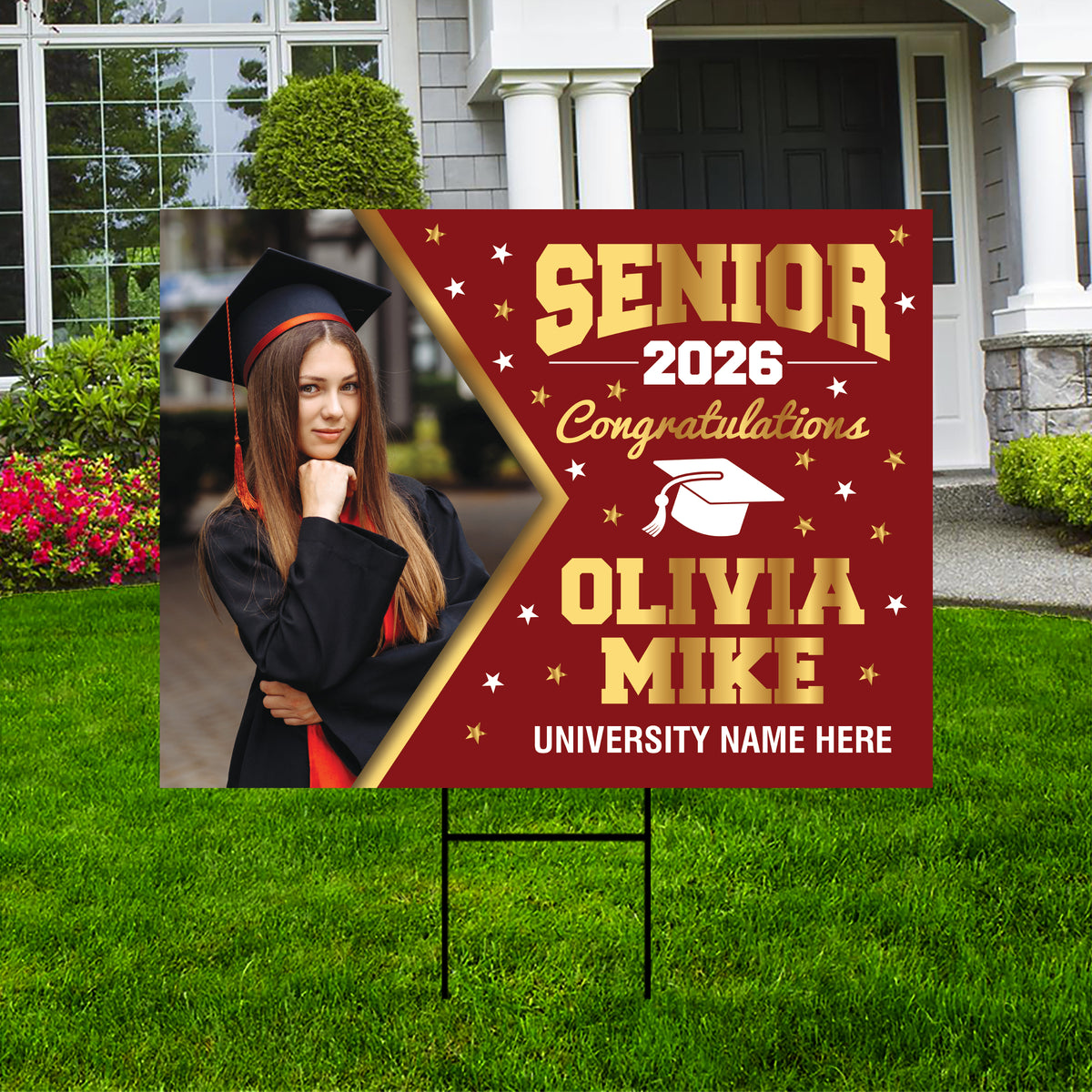 Personalized Graduation Yard Sign 2026 with Photo - Grad Sign, Class o ...