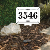 Personalized Address Plaque Yard Sign 10” x 14” - Rust-free Aluminum Address Sign, House Number Sign Plate for Lawn with Integrated Stake