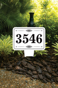 Personalized Address Plaque Yard Sign 10” x 14” - Rust-free Aluminum Address Sign, House Number Sign Plate for Lawn with Integrated Stake
