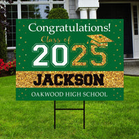 Personalized Graduation College Yard Sign 2025, College Bound Sign, Class of 2025, Custom Graduation 2025 Yard Sign with Metal H-Stake