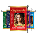 Personalized Graduation Garden Flag with Photo, Double Sided, Custom Name & School, Graduation Decoration 2025 Yard Sign, Class of 2025 Flag