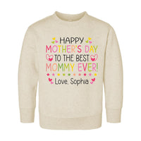 Happy Mother’s Day Baby Bodysuit, Baby Shirt, Toddler Sweatshirt - Personalized First Mother’s Day Outfit, Best Mom Ever Baby Gift
