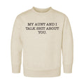 My Aunt and I Talk Shit Onesie, Baby Bodysuit, Baby Shirt, Toddler Sweatshirt - Funny Aunt Baby Outfit, Sarcastic Gift for Cool Aunt & Baby