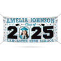 Graduation 2025 Personalized Banner, Congratulations Photo Banner, Graduation Party, Class of 2025, Graduation Vinyl Banner Metal Grommets