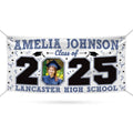 Graduation 2025 Personalized Banner, Congratulations Photo Banner, Graduation Party, Class of 2025, Graduation Vinyl Banner Metal Grommets