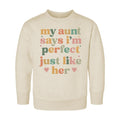 My Aunt Says I'm Perfect Onesie, Baby Bodysuit, Baby Shirt, Toddler Sweatshirt - Auntie's Bestie Boho Outfit, Baby Gift, Auntie's Favorite