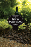 Not a Potty Spot Yard Sign 10” x 14” - Rust-free Aluminum Dog Poop Sign for Lawn, Please Clean Up After Your Dog Sign with Integrated Stake