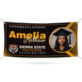 Graduation 2025 Personalized Banner Sign With Photo - 13 Oz Heavy Duty Waterproof Class of 2025, Graduation Vinyl Banner With Metal Grommets