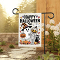 Happy Halloween Garden Flag, Spooky Ghost Jack-O'-Lantern Yard Flag, Small Seasonal Fall Decor, Holiday Party Cosplay Welcome Flag