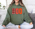 Boo Halloween Hoodie, Spooky Fun Fall Crewneck Tee