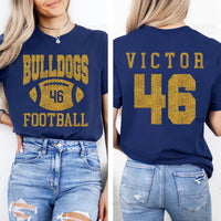 Custom Football Mascot Shirt, Personalized Team Spirit Tee, Football Mom Shirt, Two Sided