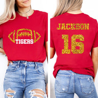 Custom Football Mascot Shirt, Personalized Team Spirit Tee, Football Mom Shirt, Two Sided