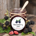 Personalized Blackberry Jam Roll Labels, Custom Blackberry Jam Product Stickers, Business Jam Labels for Jars, Canning, Lid Stickers