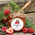 Personalized Raspberry Jam Roll Labels, Custom Raspberry Jam Product Stickers, Business Raspberry Jam Labels for Jars, Canning, Lid Stickers