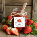 Personalized Strawberry Jam Roll Labels, Custom Strawberry Jam Product Stickers, Business Labels for Jars, Jam Canning, Lid Stickers