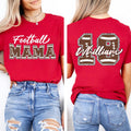 Personalized Football Mom Shirt, Custom Gameday Football Shirt, Football Mama Tee, Front Back