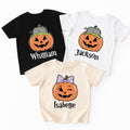 Personalized Kids Halloween Name Shirt, Toddler Boy Girl Halloween Shirt, Custom Name Pumpkin Tee, Kids Fall Shirt for Boys and Girls