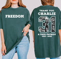 A True Patriot Charlie Kirk Sweatshirt, This Is The Turning Point Shirt, Charlie Kirk Is My Hero Sweatshirt, Front Back