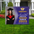 Personalized Graduation Yard Sign 2025 with Photo - Grad Sign, Class of 2025, Custom Graduation 2025 Yard Sign with Metal H-Stake