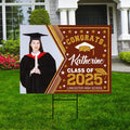 Personalized Graduation Yard Sign 2025 with Photo - Grad Sign, Class of 2025, Custom Graduation 2025 Yard Sign with Metal H-Stake
