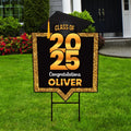 Graduation Yard Sign 2025 - Coroplast Grad Sign, Class of 2025 Sign, Graduation 2025 Yard Sign with Metal H-Stake