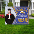 Personalized Graduation Yard Sign 2025 with Photo - Grad Sign, Class of 2025, Custom Graduation 2025 Yard Sign with Metal H-Stake