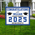 Custom Graduation Yard Sign 2025 - Coroplast Grad Sign, Class of 2025 Sign, High School College Graduation 2025 Yard Sign with Metal H-Stake