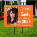 Personalized Graduation Yard Sign 2025 with Photo, 2025 Senior Grad Sign, Class of 2025, Custom Graduation 2025 Yard Sign with Metal H-Stake