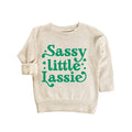 St. Patrick's Day Girls Sweatshirt, Sassy Little Lassie Clothing