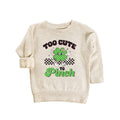 Too Cute to Pinch Baby Sweatshirt, St. Patrick's Day Baby Outfit