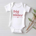 Big Sister Baby Bodysuit, Adorable Big Sister Gift for Girls, Pregnancy Announcement Pullover
