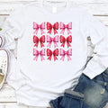 Retro Valentine's Day Long Sleeve Shirt, Heart Coquette Shirt