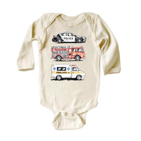 Emergency Vehicles Baby Bodysuit, Adorable Outfit for Boys & Girls