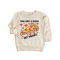 You Got A Pizza My Heart Baby Sweatshirt, Cute Valentine Day Kids Outfit