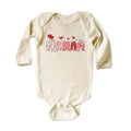 Personalized Valentine Baby Bodysuit, Cute Valentine Day Kids Outfit