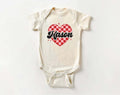 Heart Valentine's Day Baby Bodysuit, Custom Kids Valentine's Baby Pullover